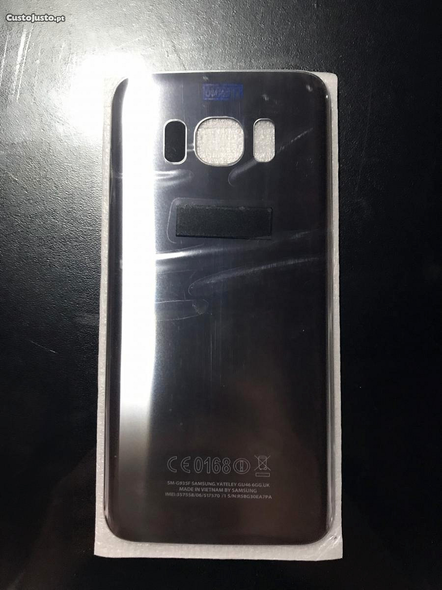 Tampa traseira de Samsung Galaxy S7 Edge -Prateada