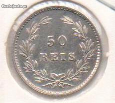 D. Luís - 50 Reis 1876 - bela/soberba prata
