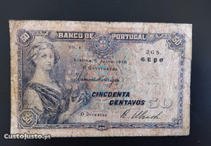 Nota 50 Centavos 1918