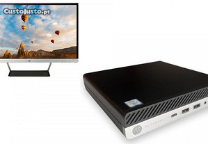 HP 800 G3 MINI (I5-7500T 8Gb 256Gb) + Monitor HP 27" 1 Ano Garantia