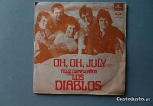 Disco vinil single - Oh, oh, July Feliz Cumpleaños Los Diablos