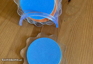 conjunto de bases para copos redondas coloridas