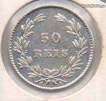 D. Luís - 50 Reis 1863 - bela/soberba prata