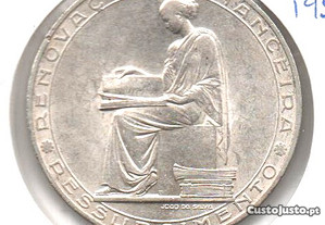 20 Escudos 1953 Renovação Financeira - soberba prata