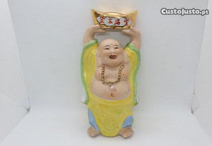 Buda da Sorte e Fortuna Porcelana Chinesa 25 cm
