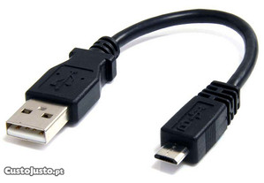 Cabo de Alimentação/Dados (Micro-USB Macho / USB A Macho)
