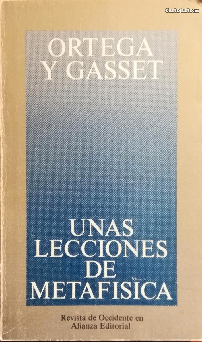 Livro - Unas Lecciones de Metafísica - Ortega y Gasset