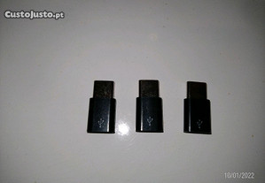 Adaptador USB Micro-USB p/ USB Type-C Preto