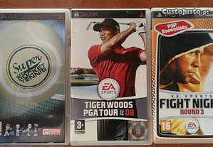 Tennis, Tiger Woods, Fight Night Edições Nacionais de videojogos PSP