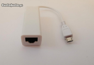 Adaptador Micro USB para Ethernet RJ45 10 Mbps
