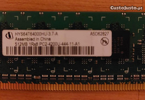 Memória RAM: 1x 512mb DDR2 PC2 4200