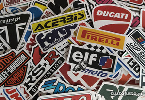 100 Stickers Autocolantes Publicidade, Marcas, Motas