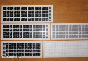 Teclado Autocolante PT Preto/Branco - Keyboard Stickers