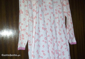 camisa de dormir turca c/flores rosa M