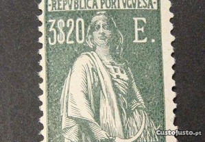 Selo Portugal 1924/26-Ceres Afinsa 295 Papel lustrado 12 1/2 MVLH