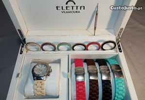 Relógio Eletta Vilamoura: várias braceletes e aros