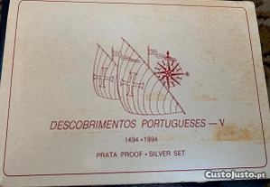 Moedas 200 escudos Prata Proof Descobrimentos Serie V de 1994