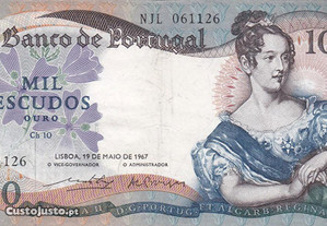 Nota de 1000$00 de D. Maria II