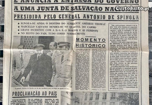 Jornal Diário de Notícias 25 de abril de 1974