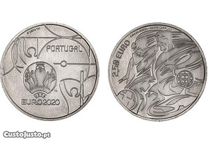 Portugal moeda 2,50 euro UEFA Euro 2020
