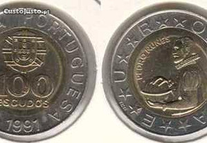 100 Escudos 1991 - soberba bimetálica