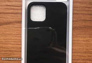 Capa de silicone preta soft touch iPhone 12