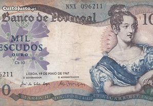 Nota de 1000$00 de D. Maria II