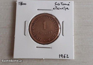 Moeda 1$00 São Tomé e Príncipe 1962