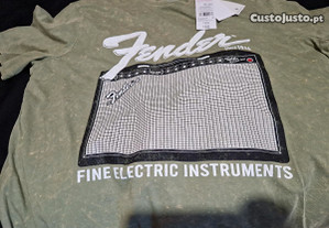 FENDER t-shirt camisola merchandising original nova