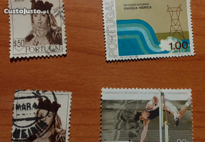 Conjunto de vários selos de Portugal
