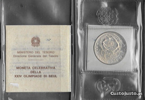 Itália - "500 Liras -1988 - Olímpíada de Seul" - Moeda