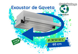 Exaustor de Gaveta 60cm Inox- filtro carvão - 350m3/h