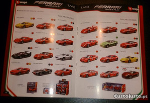 catálogo de miniaturas ferrari (burago 2015) carros
