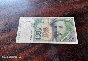 Nota 1000 pesetas 1992