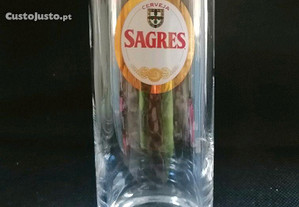 Copo em vidro cerveja Sagres,  de 30 cl de 2001