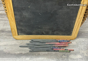 Quadro com lápis de carvão antigo