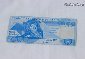 Flyer show musical Guida Scarllaty - 1985
