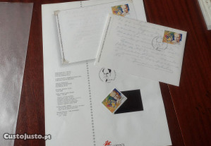 Ferreira de Castro - Pagela + envelope + selo