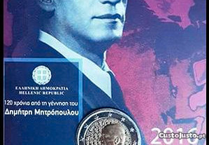 Grécia - 2 euro 120 aniversário Dimitri Mitropoulos 2016 - AM