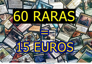 Lote 60 Cartas Raras Magic The Gathering MTG sem repetidas!