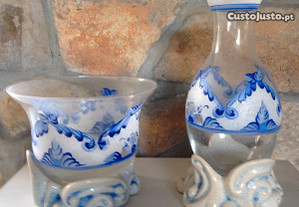 Peças decorativas antigas , jarra e vaso