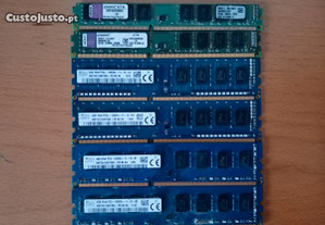 Varias Memorias PC-Torre DDR3 e DDR2
