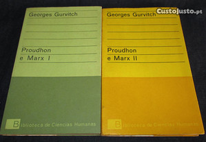 Livros Proudhon e Marx 2 volumes Georges Gurvitch