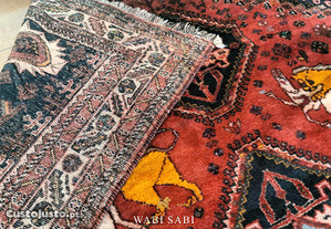 Grande Vintage Carpet ou tapete Persa Padrão Raro