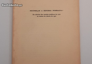António Manuel Hespanha // Recomeçar a Reforma Pombalina 1974 Dedicatória