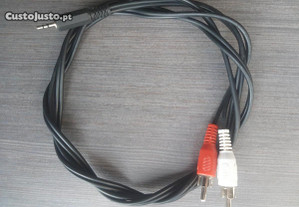 Cabo 2X RCA - MICRO-Jack 2.5mm stereo