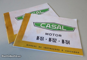 Manual instruções motores CASAL M151 M 152 e M154 motorizada 50 cc