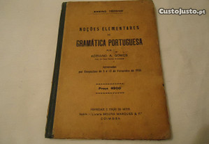 Livro antigo Noções Elementares de Gramática Portuguesa 1935