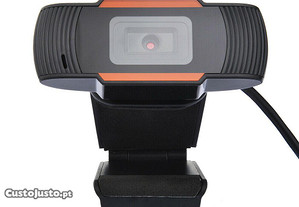 Webcam USB 1080p autofocus com microfone