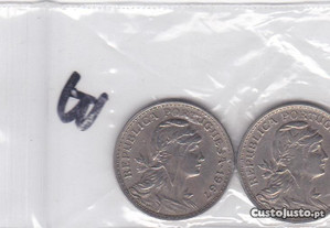 2 moedas de $50 centavos alpaca 1967
